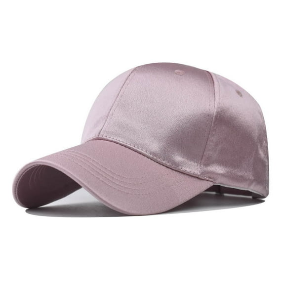HNMKIU Stylish Unisex Satin Baseball Cap for Summer Sun and Casual Fashion Pink,One Size