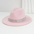 thumbnail image 1 of HNMKIU Stylish Western Cowboy Hat with Rhinestone Heart Design for Men and Women Country Dance Party Accessory Pink,One Size, 1 of 3
