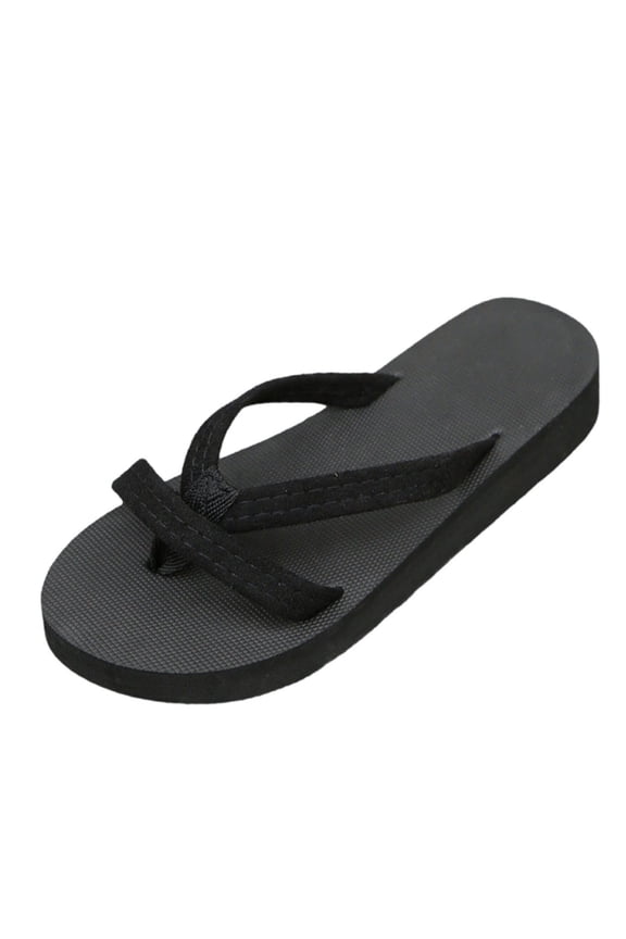 Summer Breathable Flat Sole Beach Flip Flops for Women Comfortable Casual Sandals Indoor Outdoor Slippers for Women Black,6