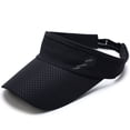 thumbnail image 1 of HNMKIU Summer Outdoor Sun Visor Cap Breathable Adjustable Hat for Leisure Activities and Sun Black,One Size, 1 of 3