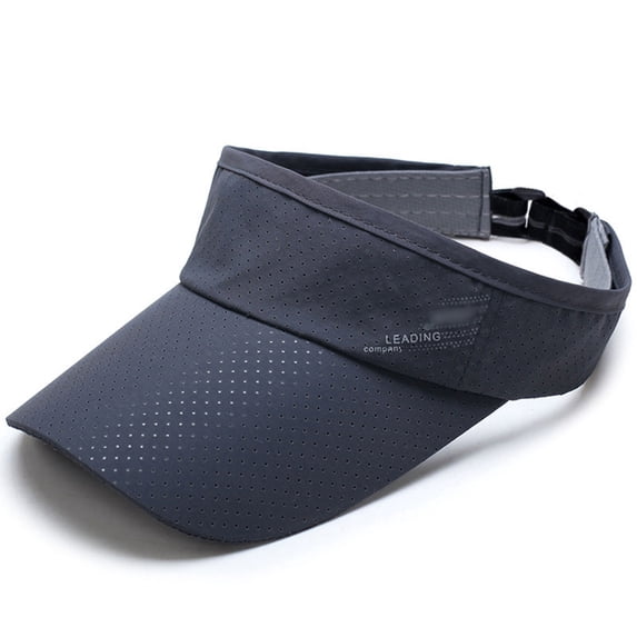 HNMKIU Summer Outdoor Sun Visor Cap Breathable Adjustable Hat for Leisure Activities and Sun Dark Gray,One Size