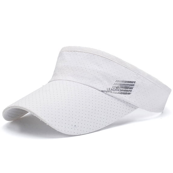 HNMKIU Summer Outdoor Sun Visor Cap Breathable Adjustable Hat for Leisure Activities and Sun White,One Size