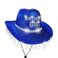 thumbnail image 1 of HNMKIU Super Shiny Western Cowboy Style Hat For Dazzling Birthday Party And Occasions Blue,One Size, 1 of 6