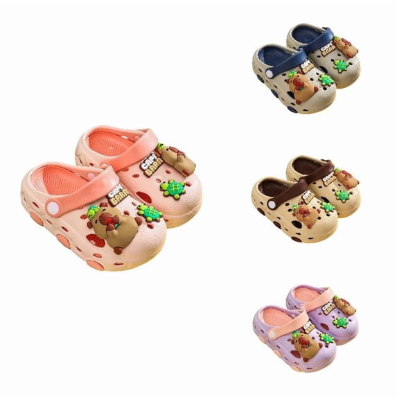 HNMKIU Themed Summer Slippers For Girls Cute Cartoon Animal Design Soft Sole Indoor Outdoor Casual Footwear For Toddlers And Kids Pink,3-4 Years