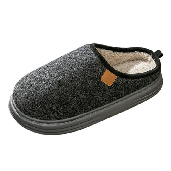 HNMKIU Thick Sole Indoor Slippers for Men and Women Cozy Footwear with Nonslip Design for Home Use during Autumn and Winter Black,40