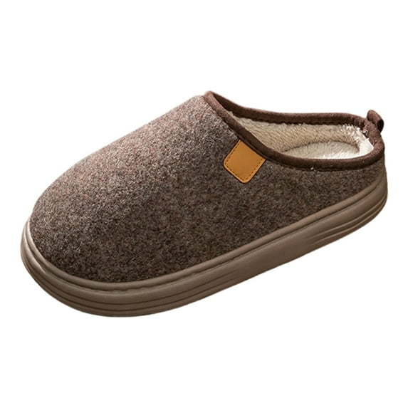 HNMKIU Thick Sole Indoor Slippers for Men and Women Cozy Footwear with Nonslip Design for Home Use during Autumn and Winter Coffee,46