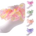 thumbnail image 1 of HNMKIU Toddler Girls Lace Socks with Ripple Ruffle Floor Socks for PK2,6-8 Years, 1 of 3
