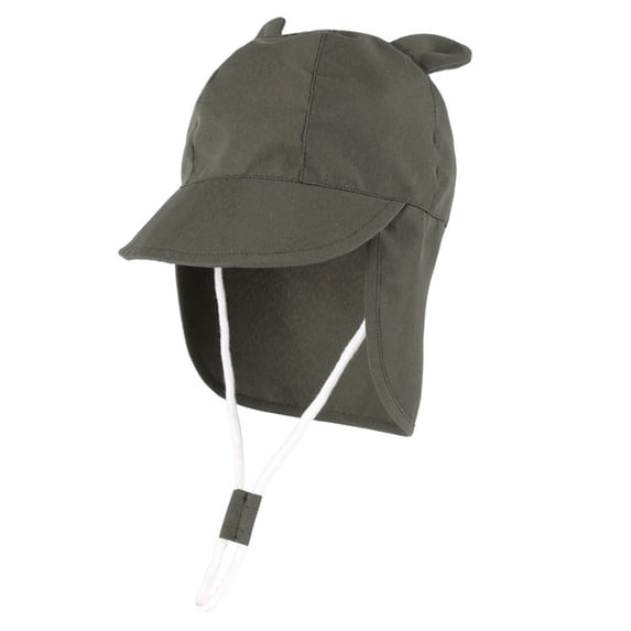 HNMKIU Toddler Kids Sun Hats Wide Rigid Brim Boys Girls Beach Swim Sunhat Army Green,6-12 Months