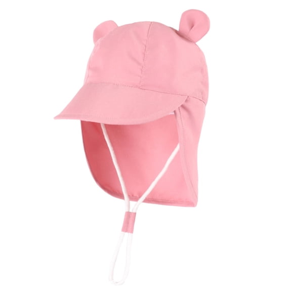 HNMKIU Toddler Kids Sun Hats Wide Rigid Brim Boys Girls Beach Swim Sunhat Pink,2-4 Years