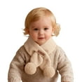 thumbnail image 1 of HNMKIU Toddler Scarf Winter Kids Scarves with Cute Cartoon Designs Neck Warm Baby Scarves for Babies and Toddlers Soft Neckwear for Cold Weather Outdoor Use Beige,1-6 Years, 1 of 5