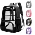 thumbnail image 1 of HNMKIU Back to School Transparent Schoolbag With Multiple Pockets Large Capacity Stadium Backpack For Daily Commute And Business Use ,Black, 1 of 9