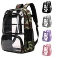 thumbnail image 1 of HNMKIU Back to School Transparent Schoolbag With Multiple Pockets Large Capacity Stadium Backpack For Daily Commute And Business Use ,, 1 of 9
