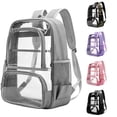 thumbnail image 1 of HNMKIU Back to School Transparent Schoolbag With Multiple Pockets Large Capacity Stadium Backpack For Daily Commute And Business Use ,Grey, 1 of 9