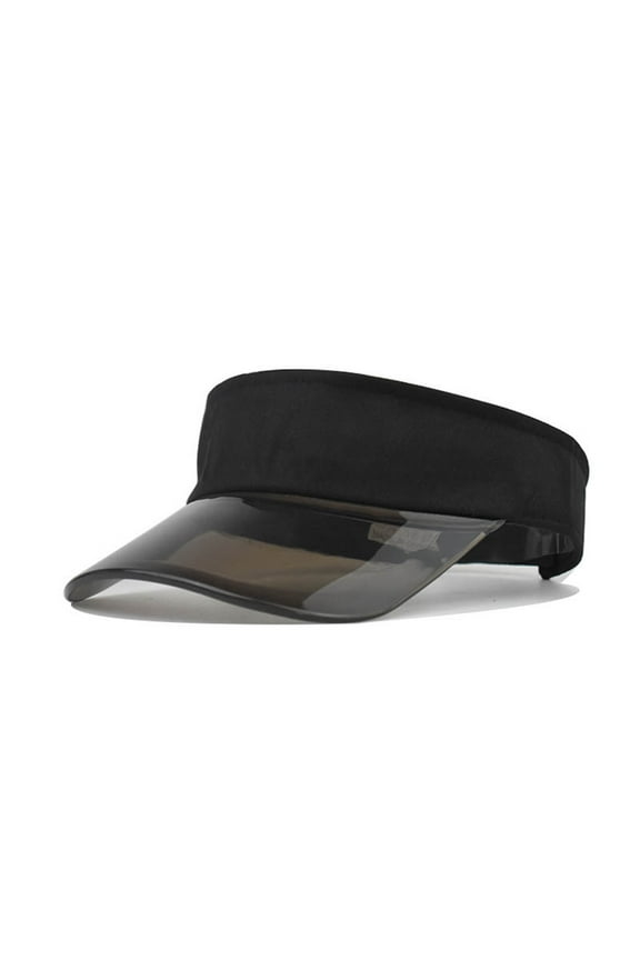 Transparent Sun Visor Fashion Baseball Cap for Women with Solid Color Design Black,One Size