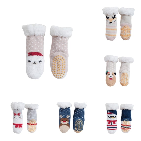 HNMKIU Trends Baby Slipper Socks Toddler Fuzzy Warm Non Winter Kids PK1,S
