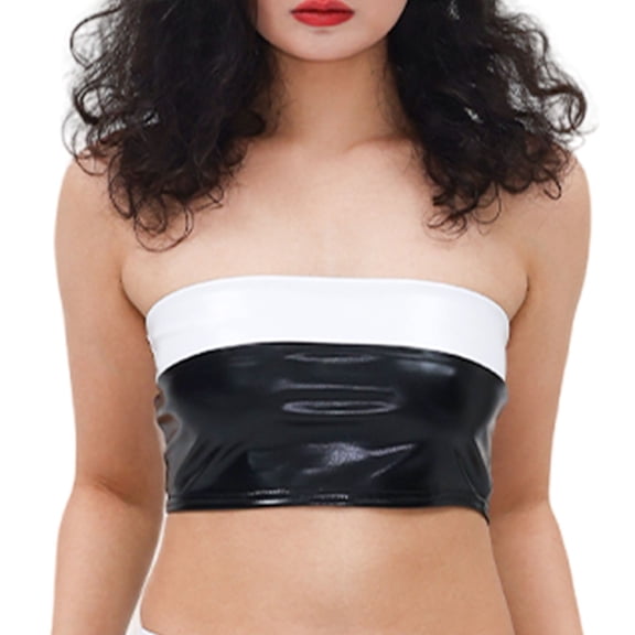 HNMKIU Tube Tops Women's Performance Tube Top Nightclub Dress Strapless Bandeau for Evening Out Black,XXL