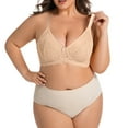 thumbnail image 1 of HNMKIU Underwire Bras for Women Thin Strap Plus Size Thin Breathable Seamless Smoothing Everyday Women Bras Beige,80C, 1 of 5
