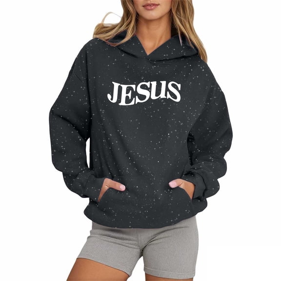 HNMKIU Unisex Casual Letter Print Starry Sky Hooded Sweatshirts for Men and Women Graphic Hoodies for Everyday Style 01_Grey,XL