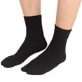 thumbnail image 1 of HNMKIU Unisex Japanese Tabi Split Toe Sock Slippers Comfortable Non- Mid Calf Indoor Outdoor Wear For Home All Season Black,One Size, 1 of 5