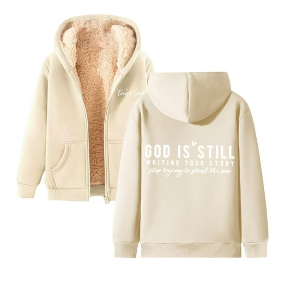 HNMKIU Unisex Women's Fashion Hoodies & Sweatshirts Print Long Sleeve Drawstring Hoodies d Autumn Winter Jacket Hooded Coat 01_Khaki,Zipper_XXL