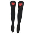 thumbnail image 1 of HNMKIU Valentine's Day Heart Pattern Long Stockings For Your Lover Black,One Size, 1 of 3