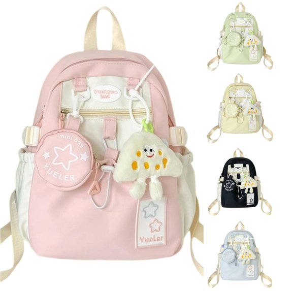 HNMKIU Versatile Detachable Backpack For High School And College Students Lightweight Stylish Shoulder Bag Everyday Use Commute ,Pink