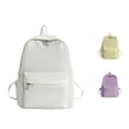 thumbnail image 1 of HNMKIU Versatile Solid Backpack for Men Women Travel Large Capacity Student Schoolbag Daily Commute Business ,White, 1 of 3
