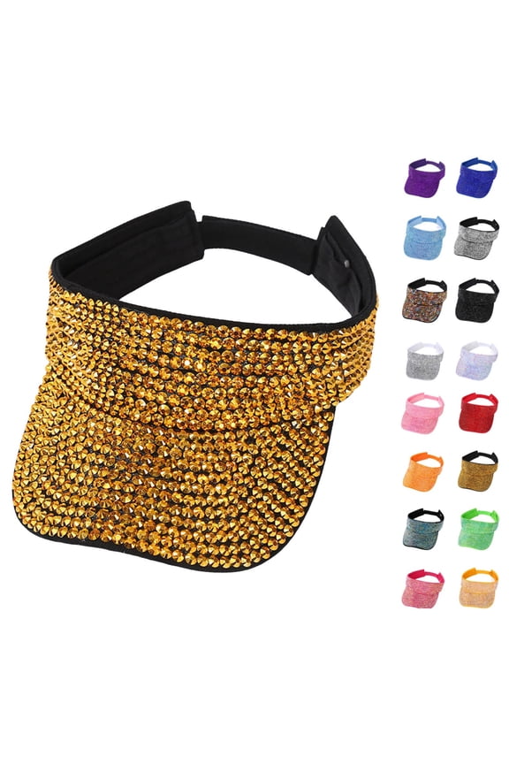 Visor Hats For Women Fashion Sequins Solid Color Sun Hat For Outdoor Sports And Daily Sun Protection