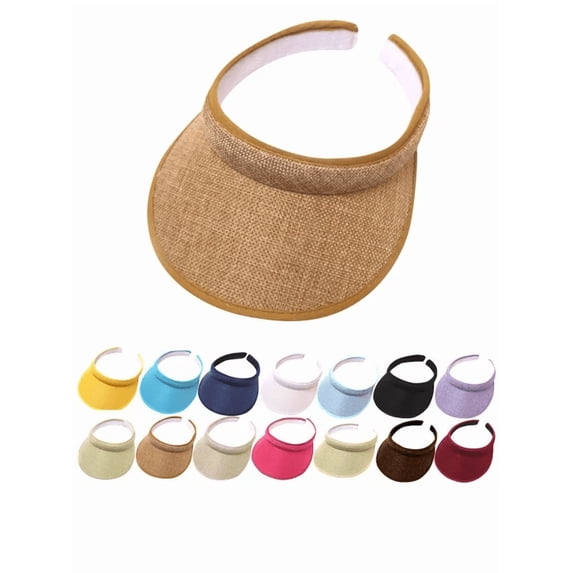 HNMKIU Visors for Women Embroidered Denim Flower Open Top Sun Protection Outdoor Fashion Cap