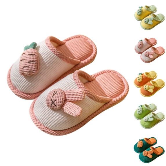 HNMKIU Kids Shoes Slippers Bedroom Home Slippers Cartoon Rabbit Slippers Winter Indoor Outdoor Baby Slippers for Boys and Girls B,2.5-3 Years