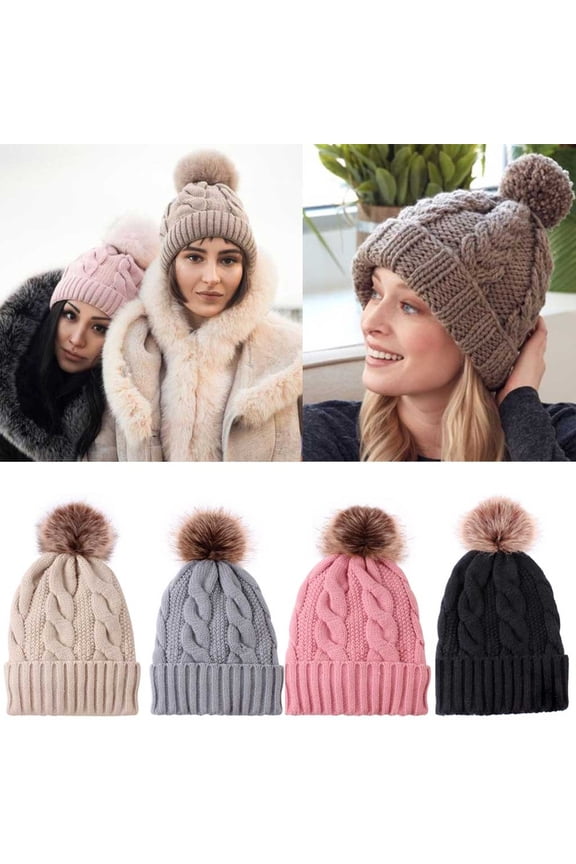 Warm Women Wool Knitted Baseball Caps Fashion Keep Hemming Stylish Winter Hats