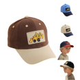 thumbnail image 1 of HNMKIU Washed Kids Baseball Cap With Excavator Design Soft Adjustable Toddler Hat For Boys And Girls Coffee,2-8 Years, 1 of 6