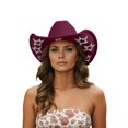thumbnail image 1 of HNMKIU Western Cowboy Hat for Men and Women with 8 Glittering Rhinestone Stars Full Rhinestone Decorations Durable and Fashionable Party Hat Mens Hats ,One Size, 1 of 6