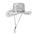 thumbnail image 1 of HNMKIU Western Cowboy Hat for Party Masquerade Events and Casual Wear White,One Size, 1 of 3