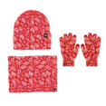 thumbnail image 1 of HNMKIU Winter Knitted Hat Scarf and Gloves Set for Boys Girls Women and Men Cozy Soft Warm Accessories Red,One Size, 1 of 3