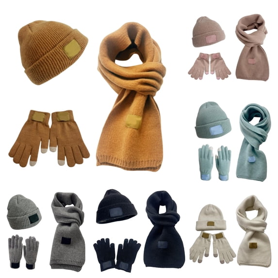 HNMKIU Winter Knitted Scarf Hat Set For Women Men With Soft Lined Thermal Neck Warmer Cozy Cold Weather Outdoor Daily Casual Yellow - One Size