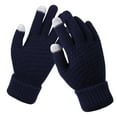 thumbnail image 1 of HNMKIU Winter Snowflake Knitted Gloves for Men and Women with Touchscreen Mobile Phone Compatible Fingertips Warm Fashionable Cold Weather Handwear F,One Size, 1 of 3