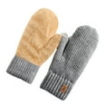 thumbnail image 1 of HNMKIU Winter Thermal Knitted Mittens Double Layer Thickened Insulation for Outdoor Cold Weather Activities Grey,One Size, 1 of 3