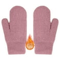 thumbnail image 1 of HNMKIU Winter Thermal Lined Soft Mittens Cozy Warm Hand For Outdoor Cold Weather Activities Light Pink,One Size, 1 of 9