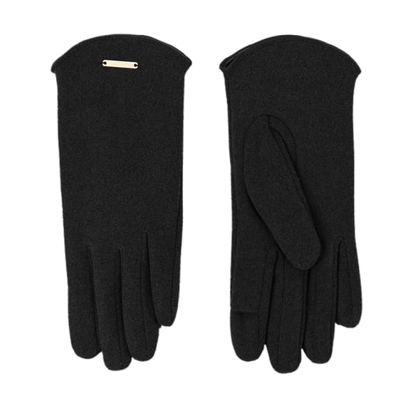 HNMKIU Winter Thermal Touchscreen Gloves Lined Windproof Riding Mittens Soft Warm Cycling Cold Weather Comfort Black,One Size