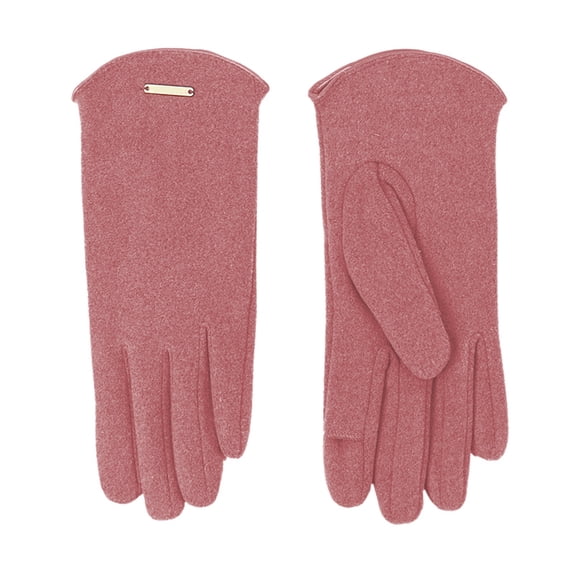 HNMKIU Winter Thermal Touchscreen Gloves Lined Windproof Riding Mittens Soft Warm Cycling Cold Weather Comfort Pink,One Size