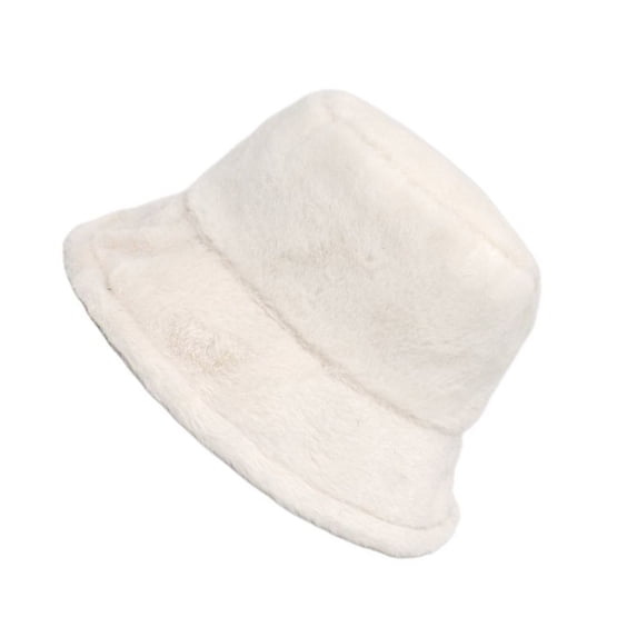 HNMKIU Winter Thermal Windproof Bucket Fisherman Hat for Women and Girls Cozy Solid Design White,M