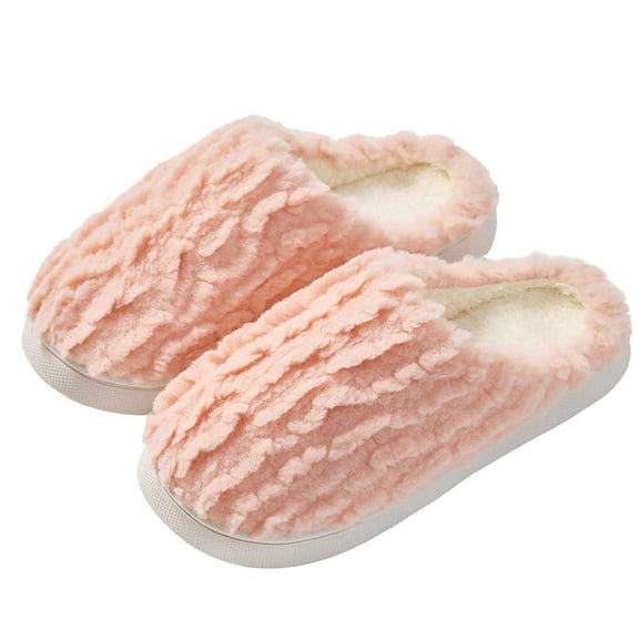 HNMKIU Winter Warm Women's Slippers Indoor Outdoor Comfortable Soft Cozy Shoes Z91-Pink,6