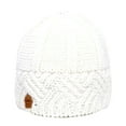 thumbnail image 1 of HNMKIU Winter Wool Knitted Baseball Cap for Women Fashionable Hemming Design Warm Cold Weather Hat White,One Size, 1 of 1