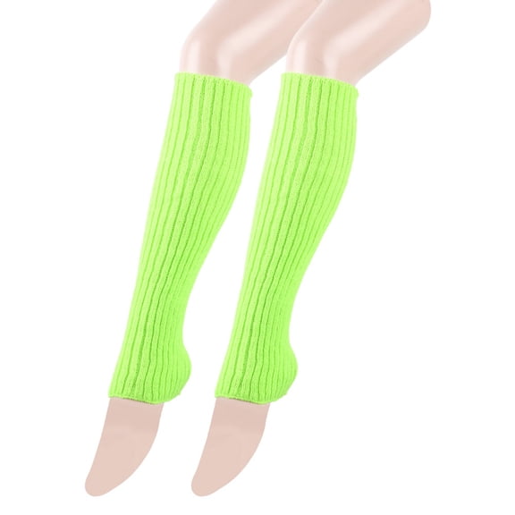 HNMKIU Winter and Autumn Warm Socks Loose Fashionable Retro Knitted Leg Warmers Cozy Socks for Casual Wear and Layering 02_Light Green,One Size