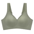 thumbnail image 1 of HNMKIU Wireless Bras Comfortable Adjustable No Underwire V-Neck T-Shirt Design for Casual Wear Support and Everyday Comfort Plus Size Bras for Women Green,XL, 1 of 9
