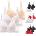 thumbnail image 1 of HNMKIU Women Bras Pack of 3 Underwire Push Up Set Bustier Sports Training Bra 3PCS, 1 of 3