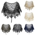 thumbnail image 1 of HNMKIU Women Cover up Shawl Shawl Wrapped Sequin Evening Dress Bride's Prom Thin Sheer Cover Up Elegant Wedding Party Accessory SL1,One Size, 1 of 3