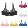 thumbnail image 1 of HNMKIU Women Double Lace Plus Size Bra, 1 of 6