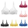 thumbnail image 1 of HNMKIU Women Double Lace Plus Size Bra, 1 of 6